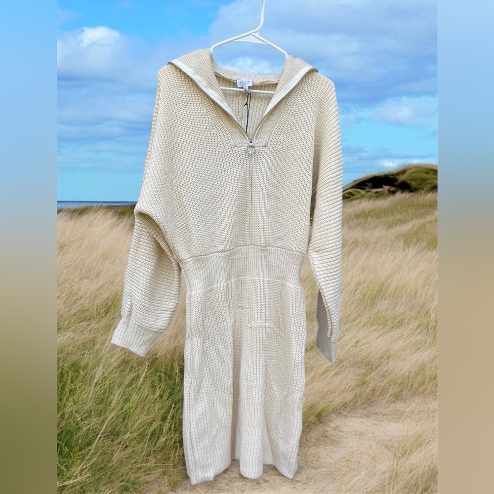 LE LIS Half Zip Sweater Dress NWT Size Medium